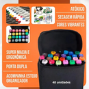 Kit Livro de Colorir Bobbie Goods + 48 Canetinhas Dupla Ponta