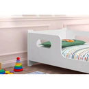 Cama Infantil Com Grade de Proteção Juvenil Branca Para Crianças