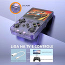 【Venda quente】 Console de jogos portátil retrô IPS de 4 polegadas R36Plus, chip Dual-RAM 1G, ARKOS 2.0 para mais de 15.000 jogos, jogos portáteis para PSP/N64