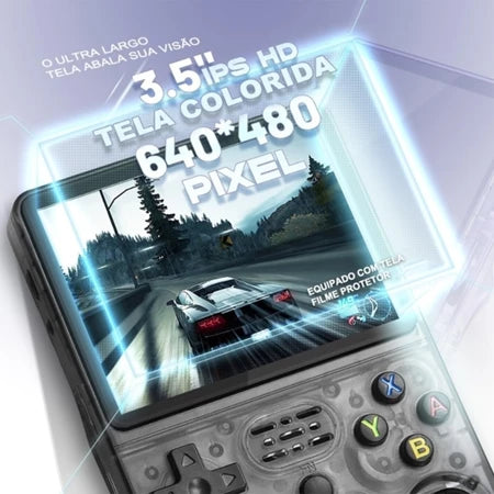 【Venda quente】 Console de jogos portátil retrô IPS de 4 polegadas R36Plus, chip Dual-RAM 1G, ARKOS 2.0 para mais de 15.000 jogos, jogos portáteis para PSP/N64