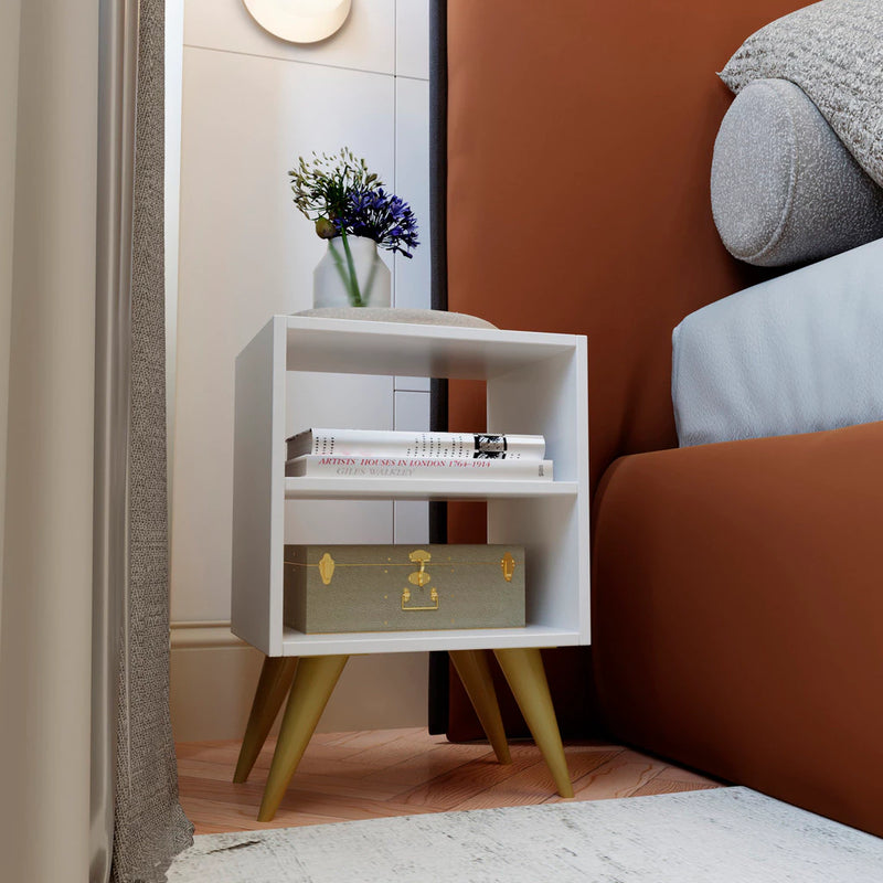 Mesas de Cabeceira Retro para Quarto Casal ou Solteiro Nicho Decoração Palma